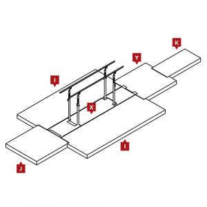 FIG Competition Parallel Bars Mat Configuration