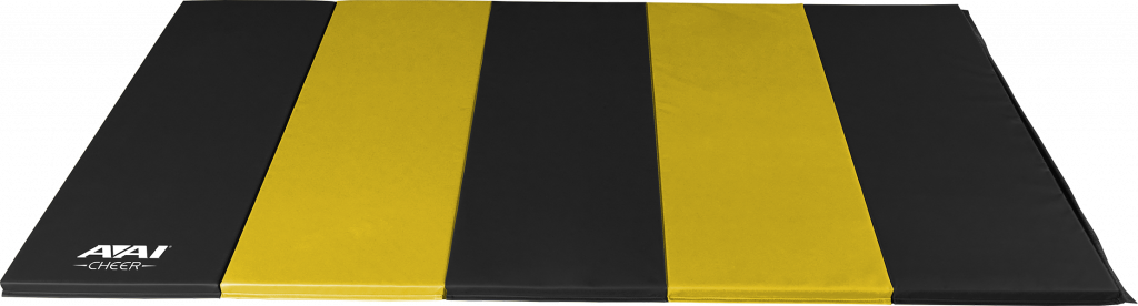 Yellow Padding Gym AAI Cheer Black & Yellow Panel Mats - American Athletic, Inc