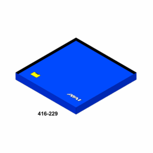 Blue 4’x4’ 12cm Balance Beam Mat on Transparent Background